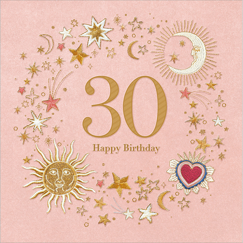Celestial 30th Birthday Card