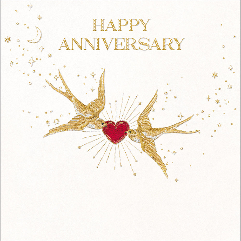 Sacred Swallows Happy Anniversary Card