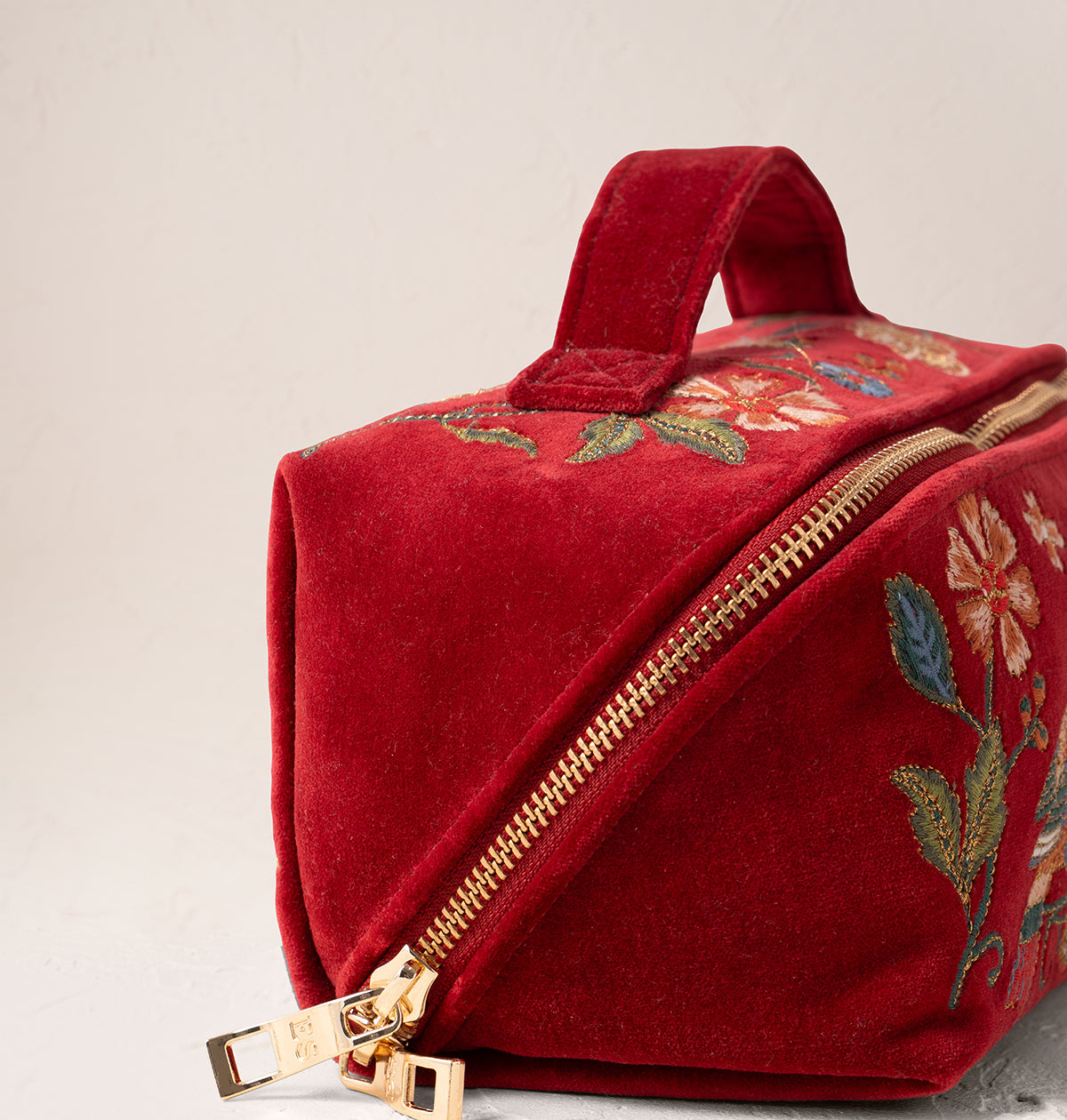 Botanical Birds Open Flat Makeup Bag