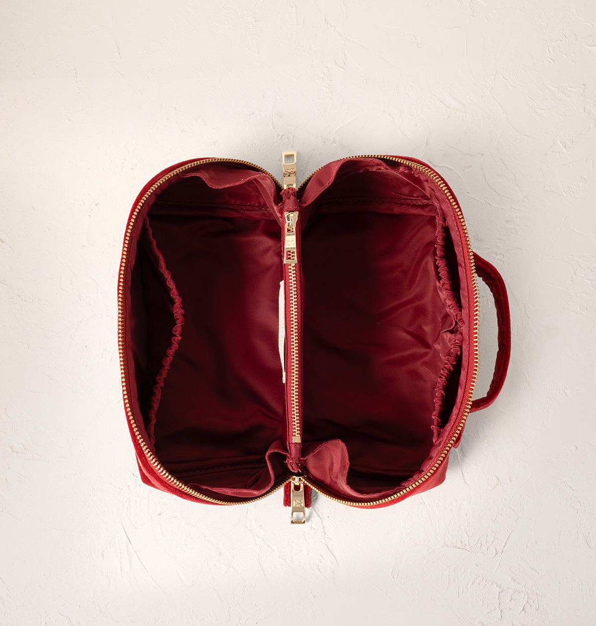 Botanical Birds Open Flat Makeup Bag