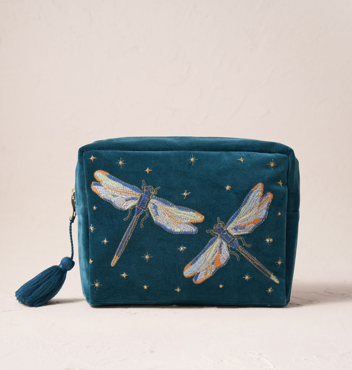 送関込【Elizabeth Scarlett】Velvet Wash Bag ポーチ Elizabeth Scarlett Flying Crane Velvet Wash Bag - Graphite