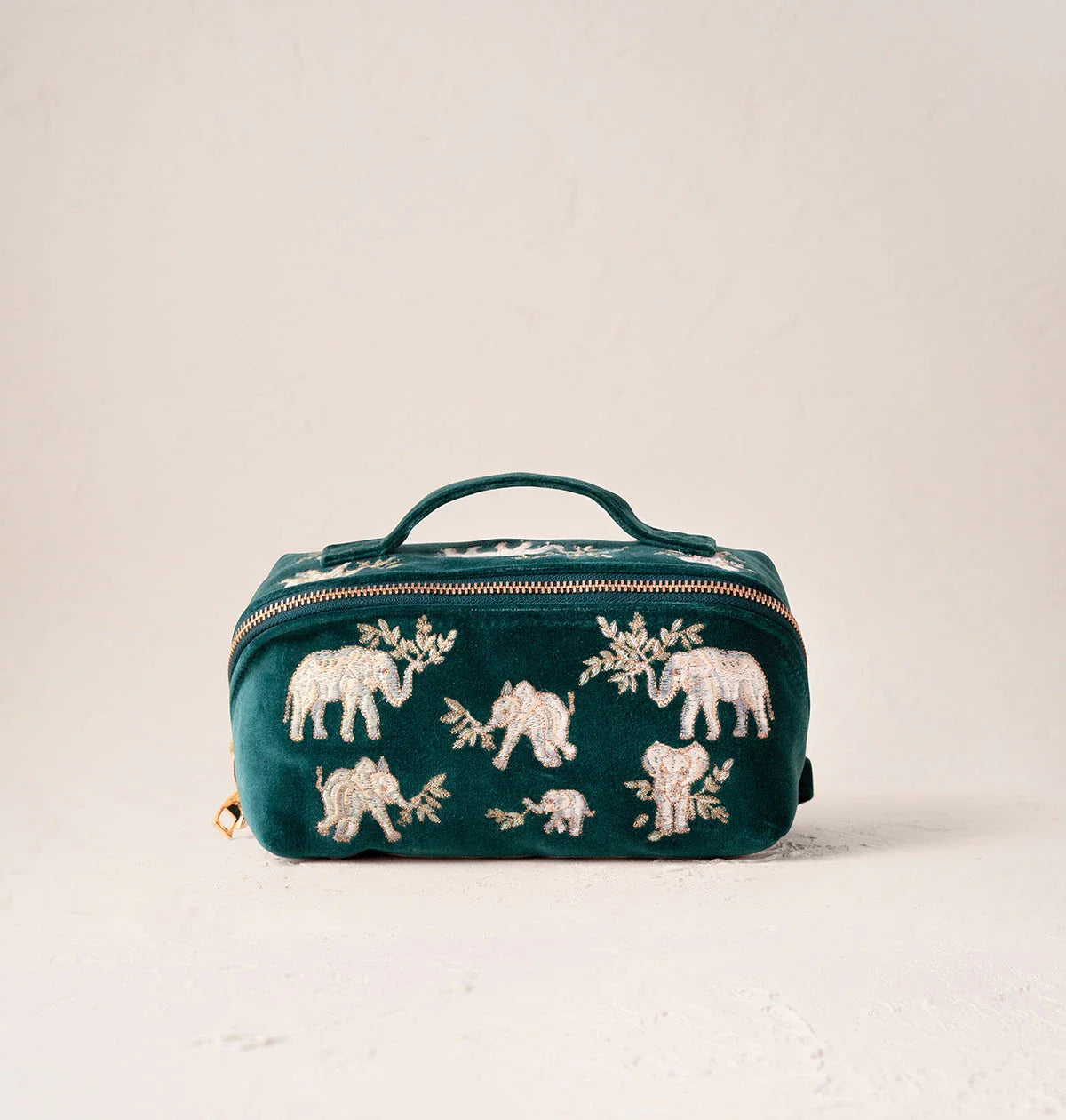 Elephant Herd Open Flat Makeup Bag