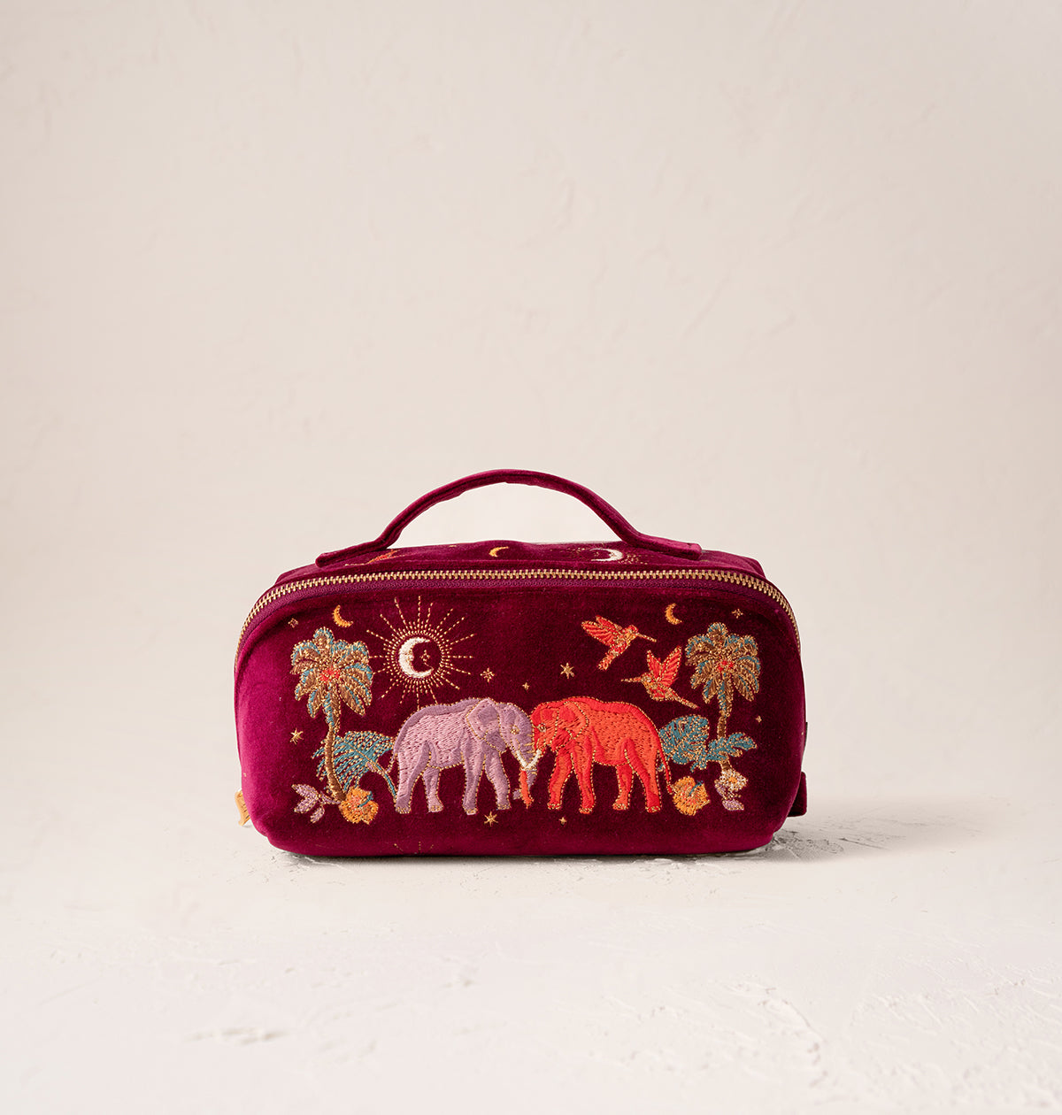 Enchanted Elephant Open Flat Makeup Bag