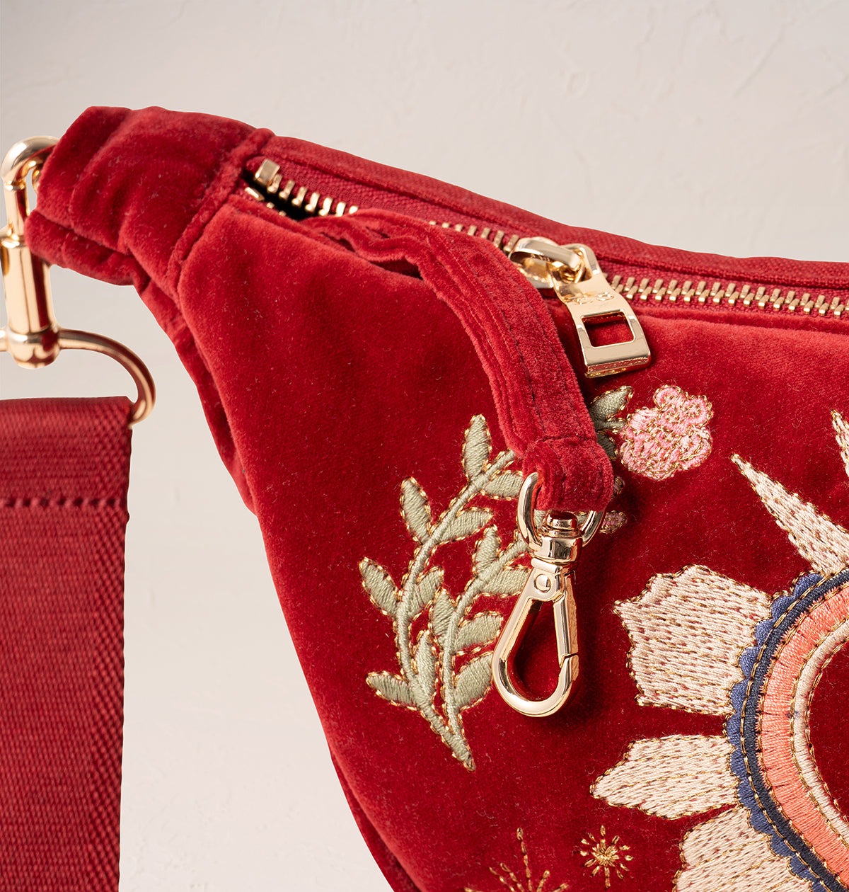 Enchanted Heart Velvet Crossbody Sling Bag