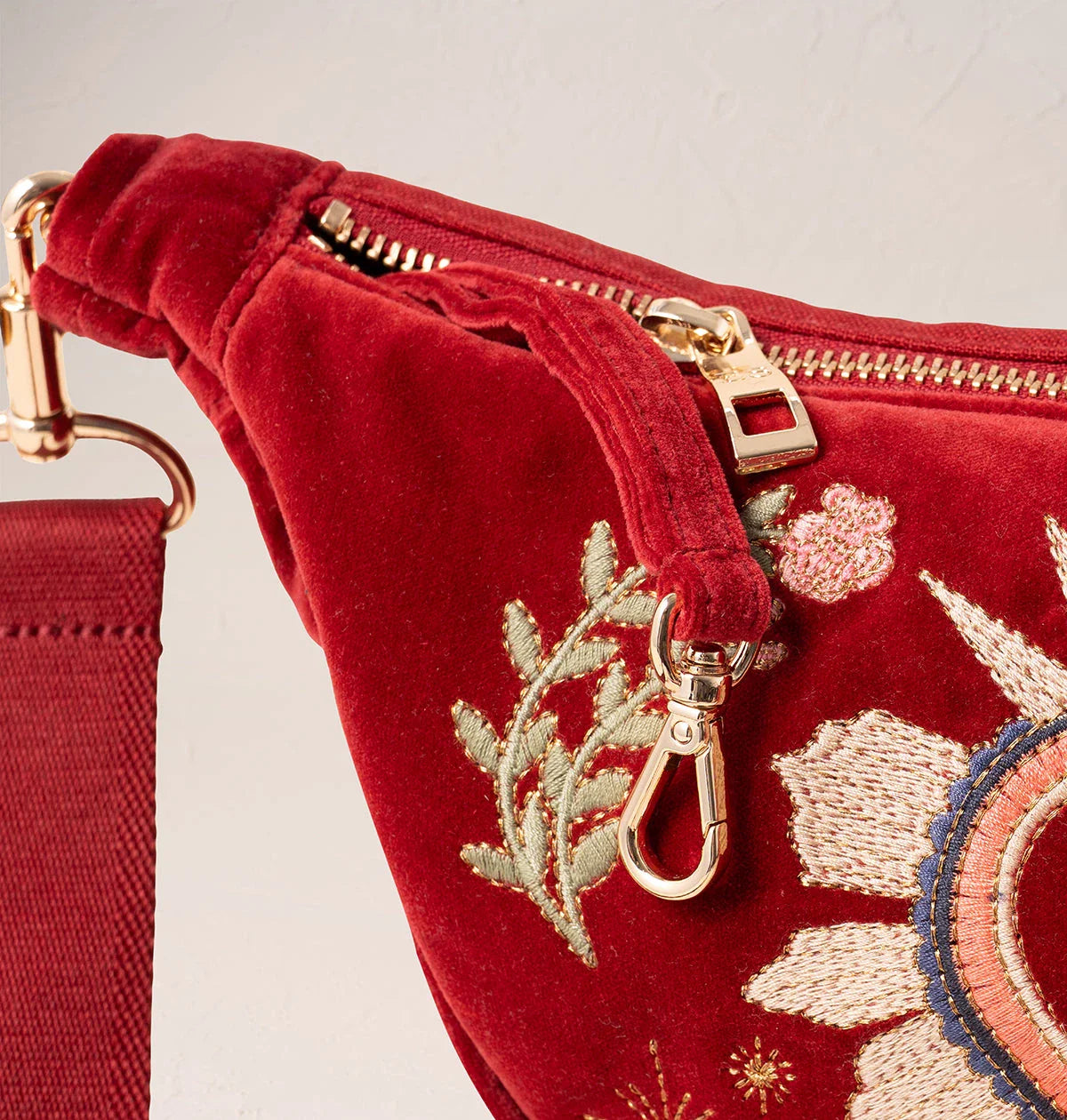 Enchanted Heart Velvet Crossbody Sling Bag