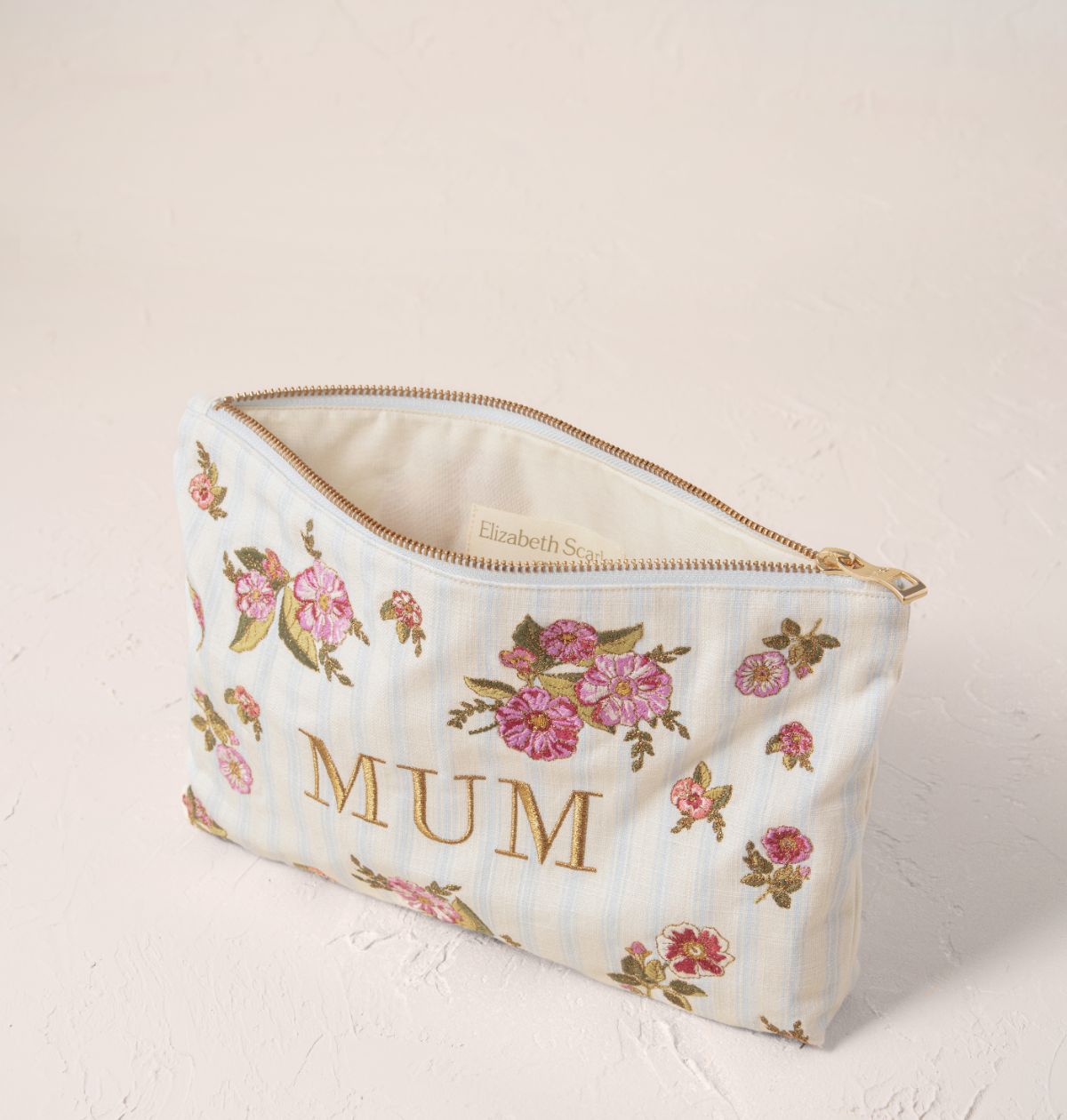 Floral Bouquet Stripe Mum Printed Everyday Pouch