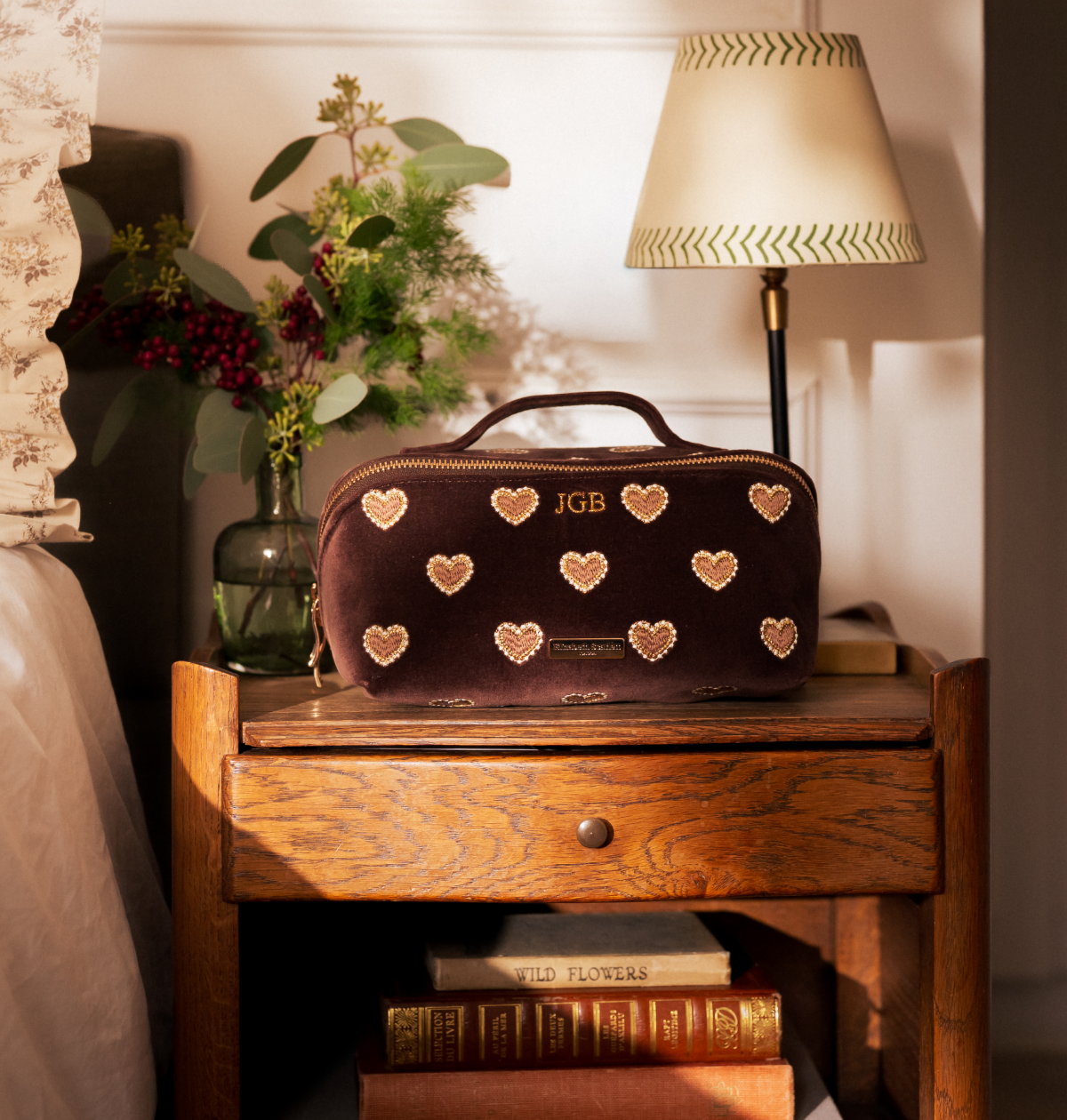 Love Hearts Open Flat Makeup Bag