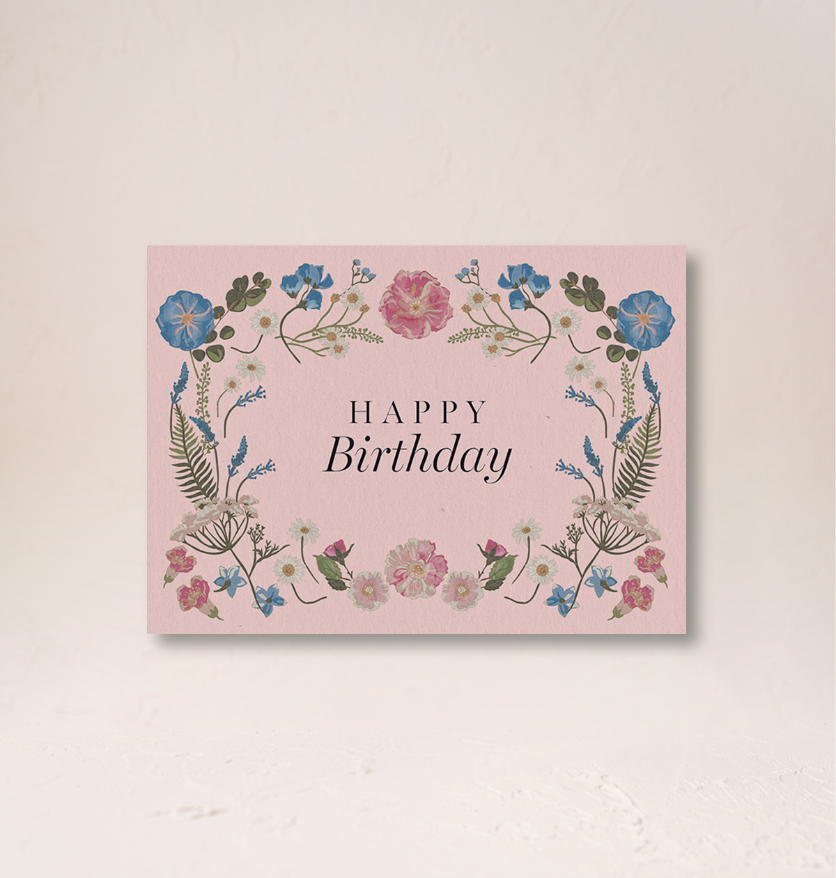 Happy Birthday Floral Gift Note