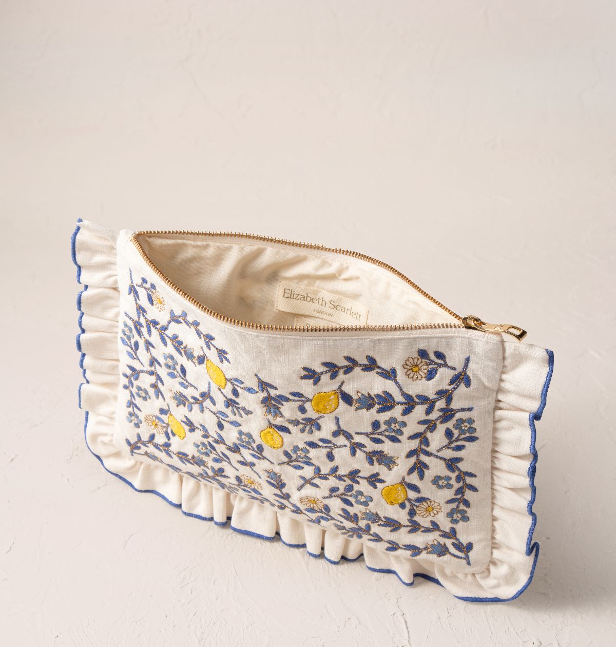 Lemon Garden Frill Pouch