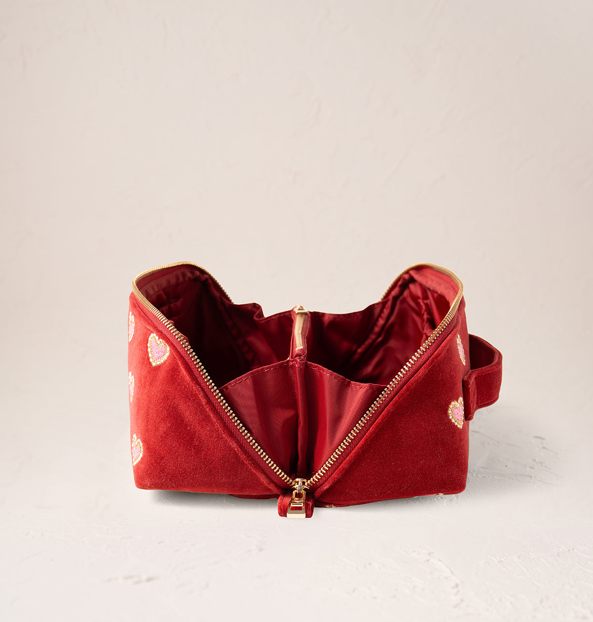 Love Hearts Open Flat Makeup Bag