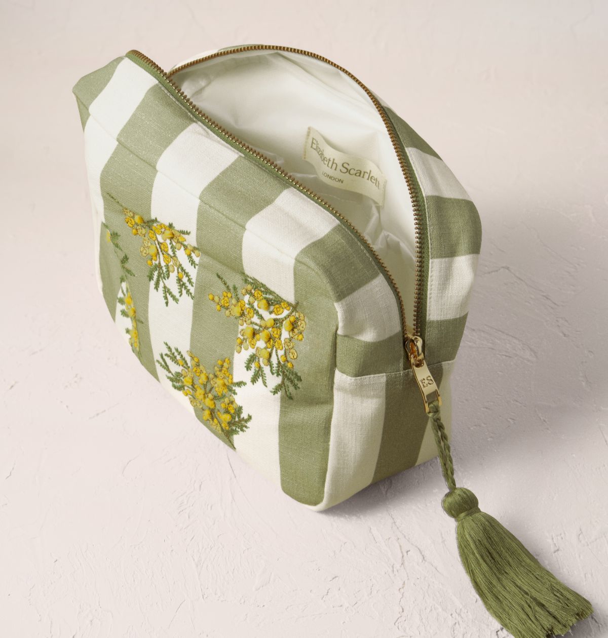 Mimosa Stripe Printed Wash Bag