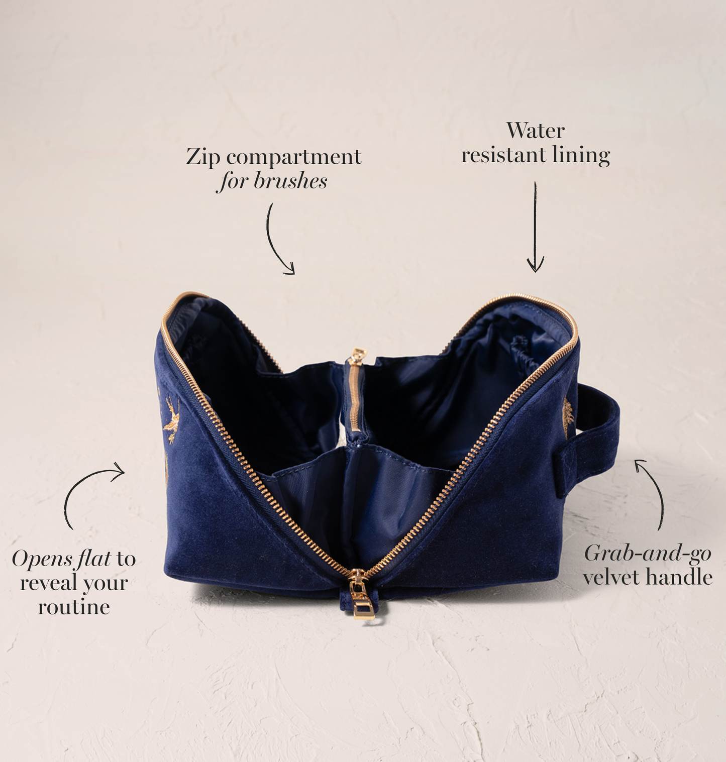 Safari Alphabet Open Flat Makeup Bag