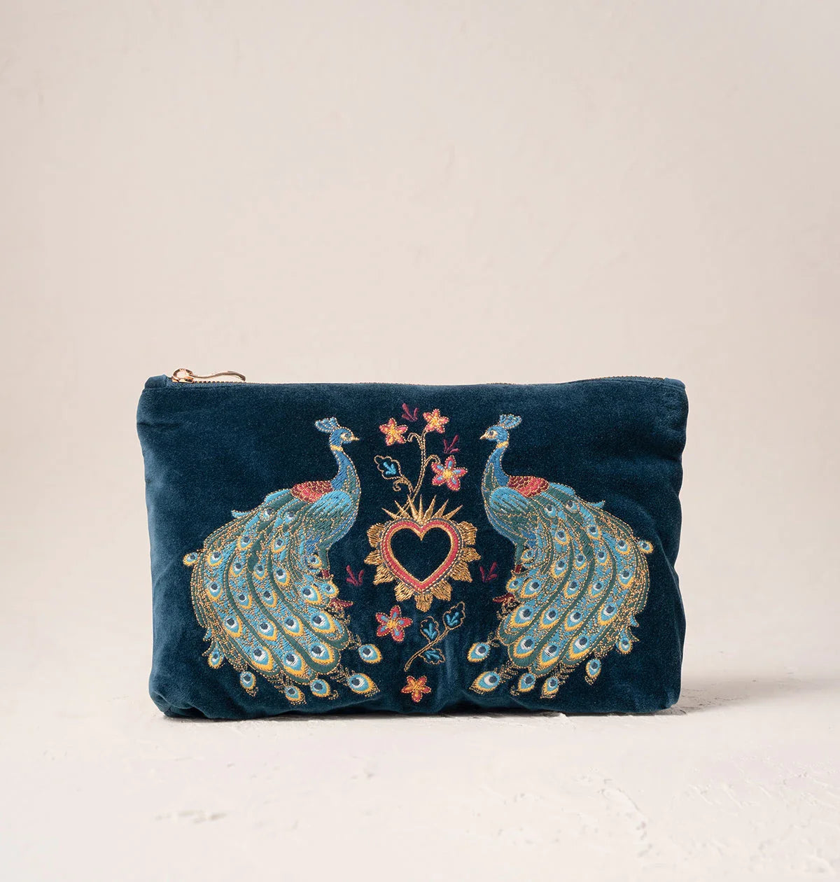 Peacock Floral Everyday Pouch – Elizabeth Scarlett