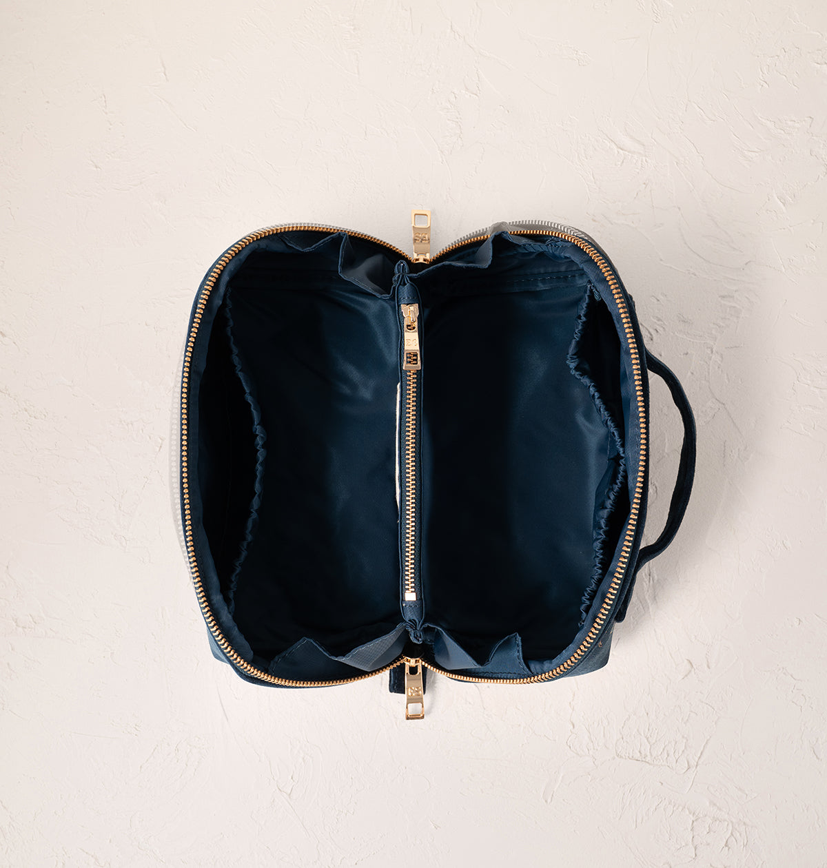 Peacock Floral Open Flat Makeup Bag