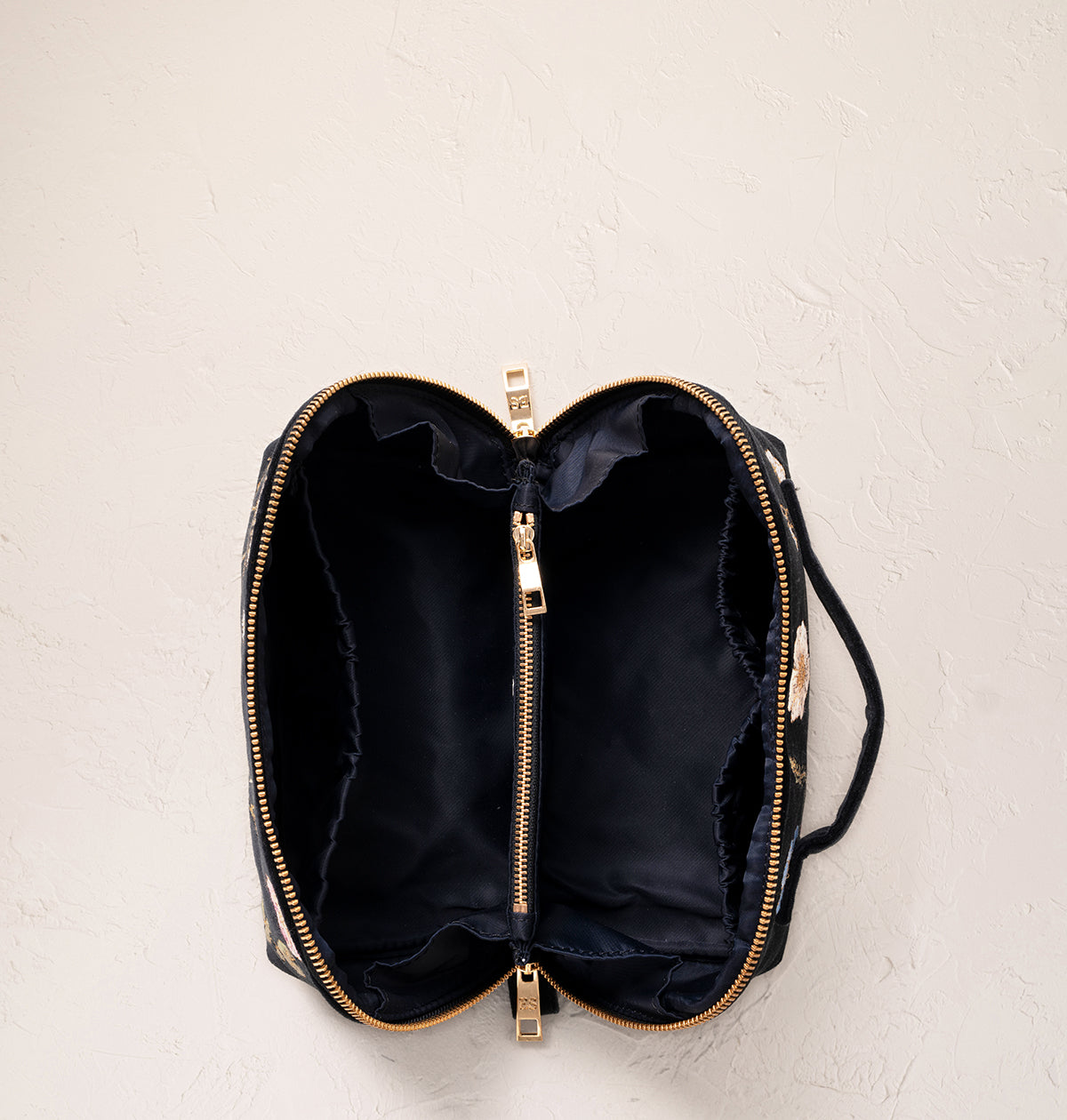 Pressed Flowers Open Flat Makeup Bag