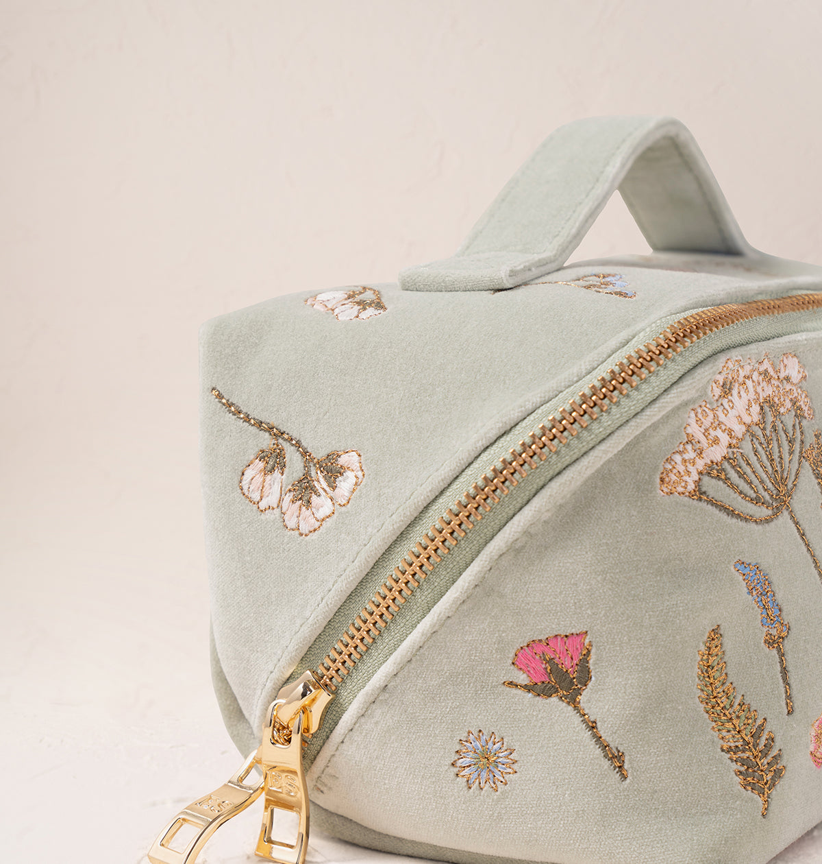 Pressed Flowers Open Flat Makeup Bag