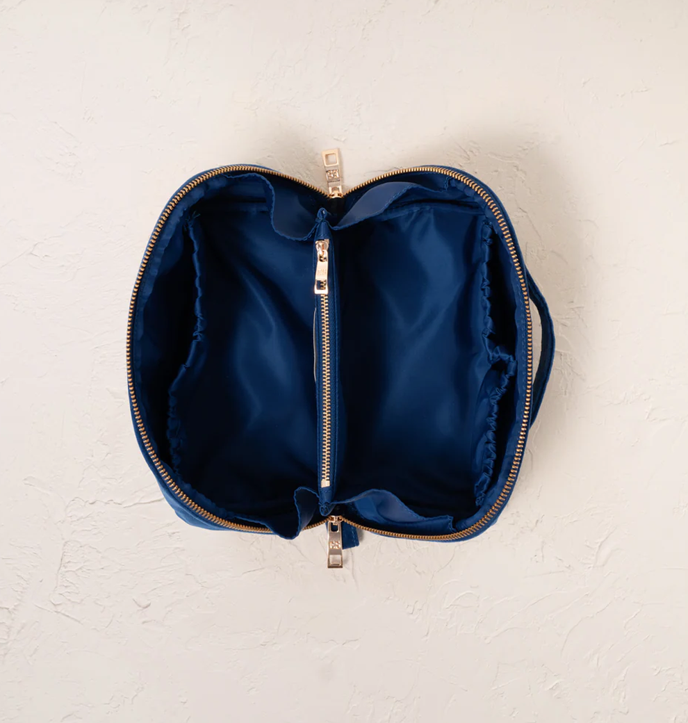 Orange Blossom Open Flat Makeup Bag