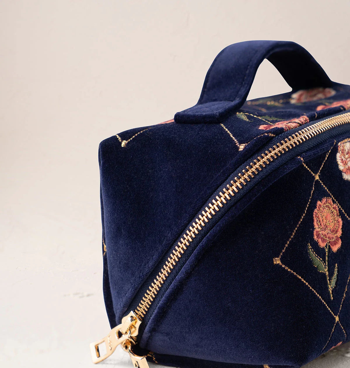 Rose Open Flat Makeup Bag