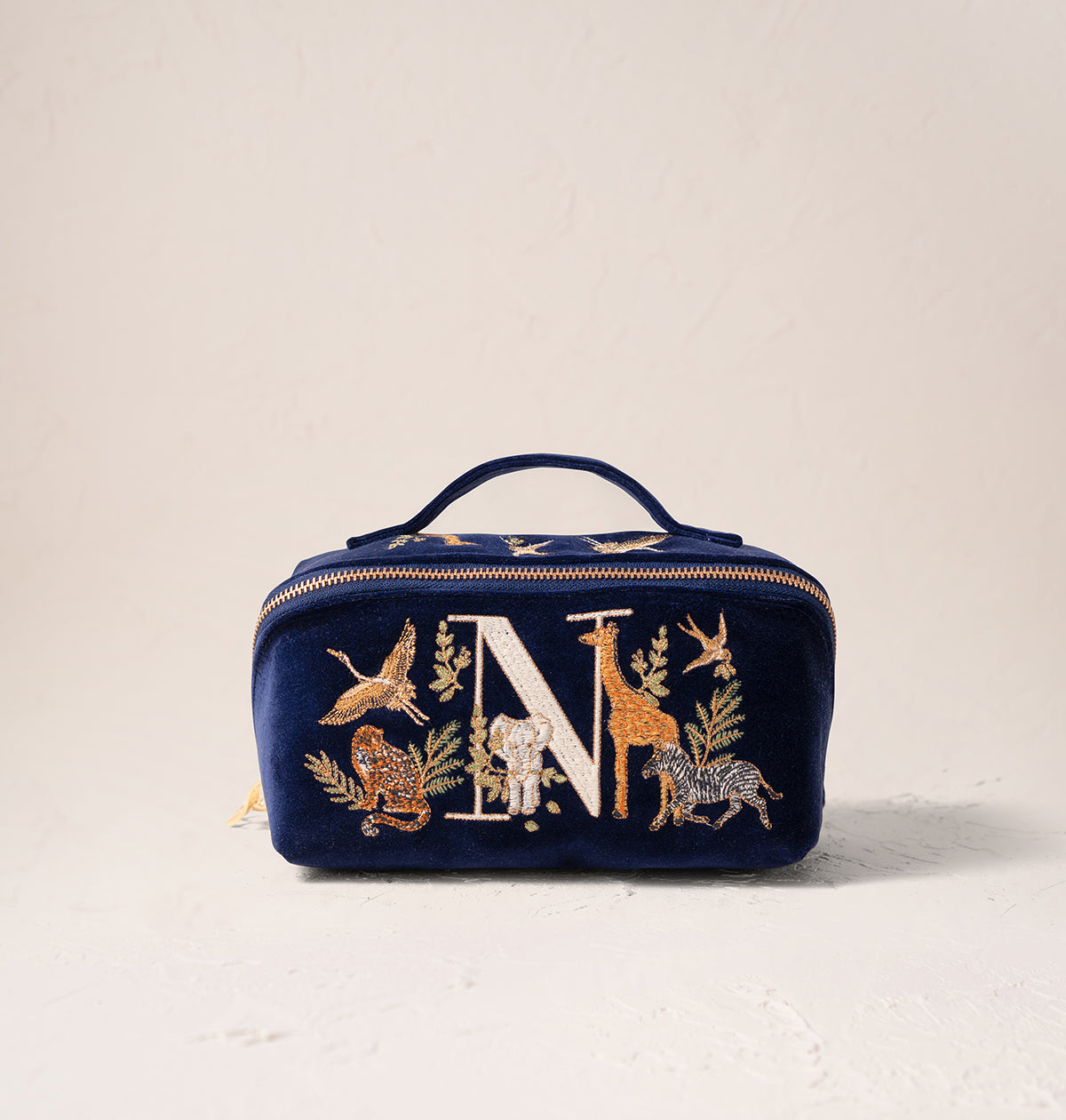 Safari Alphabet Open Flat Makeup Bag