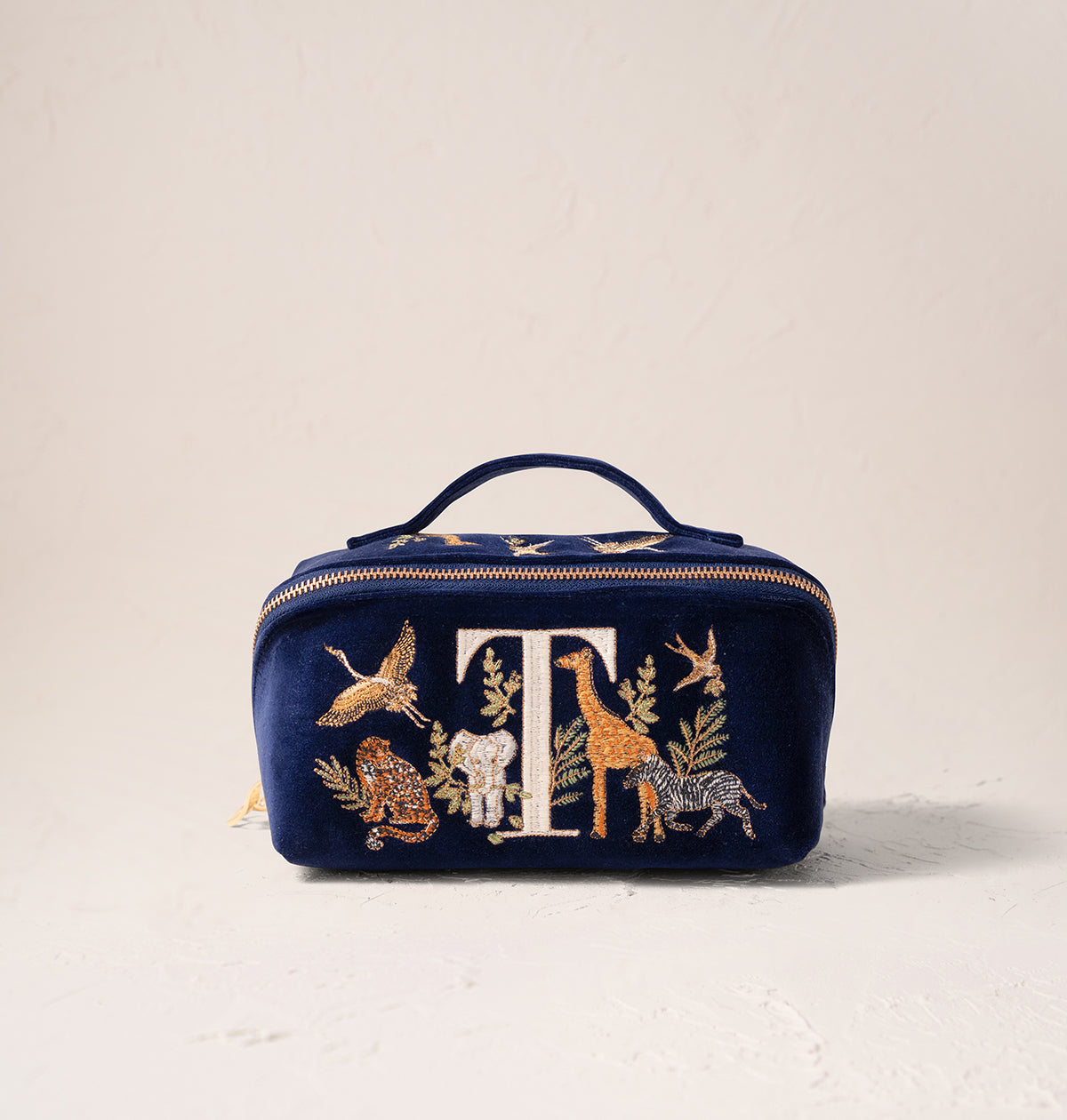 Safari Alphabet Open Flat Makeup Bag