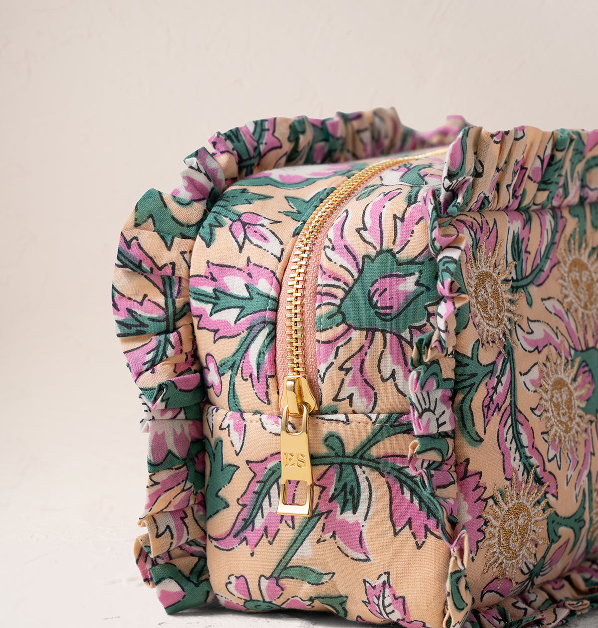 Sun Goddess Cotton Rebirth Frill Makeup Bag