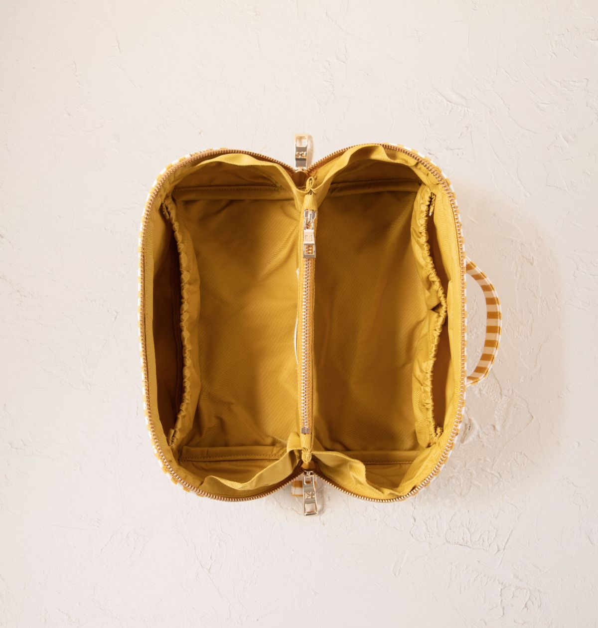 Sun Goddess Stripe Printed Open Flat Makeup Bag