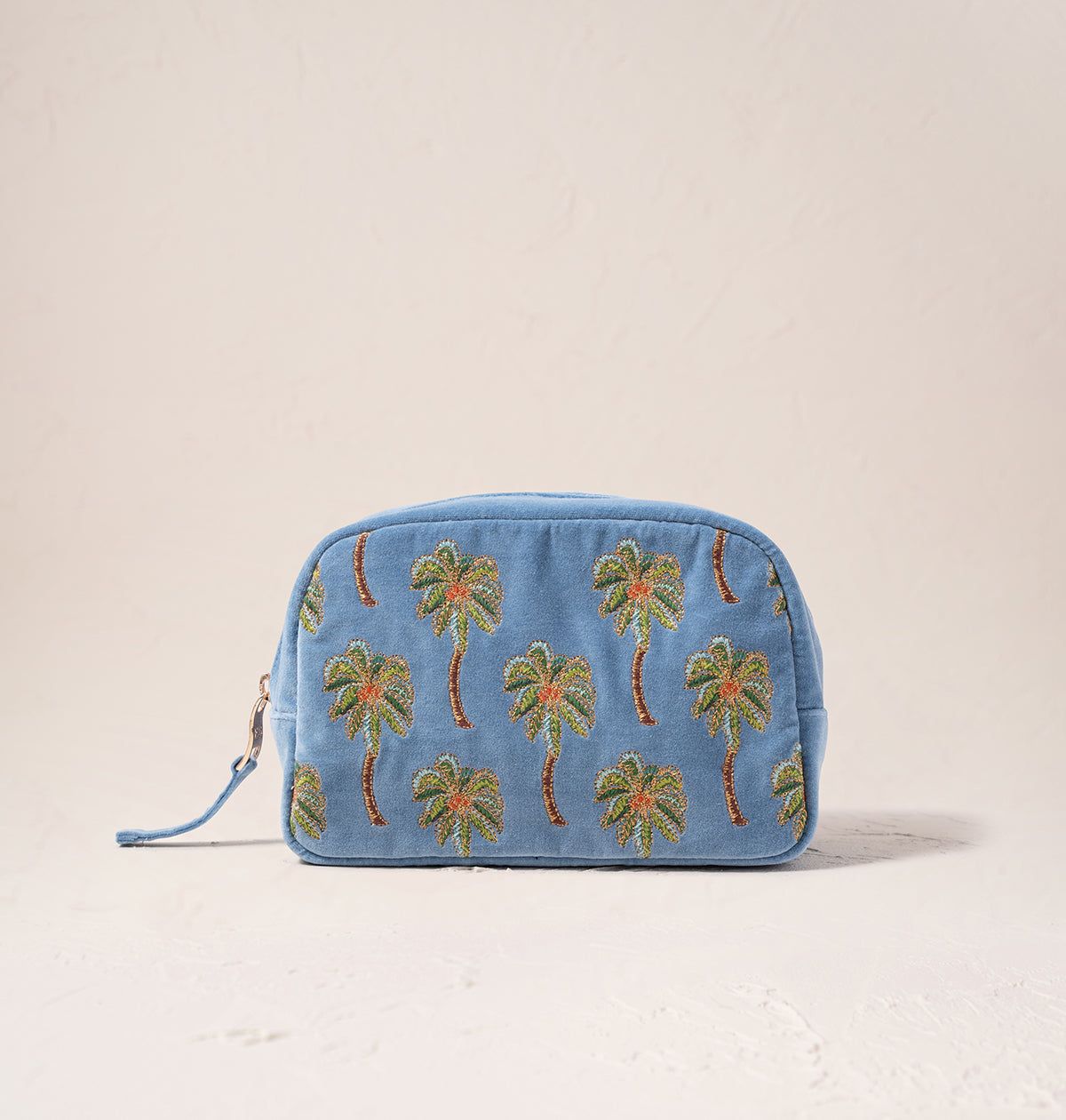 【送料関税込】Elizabeth Scarlett / Sunrise Palms Makeup Bag Elizabeth Scarlett Sunrise Palms Embroidered Velvet Makeup