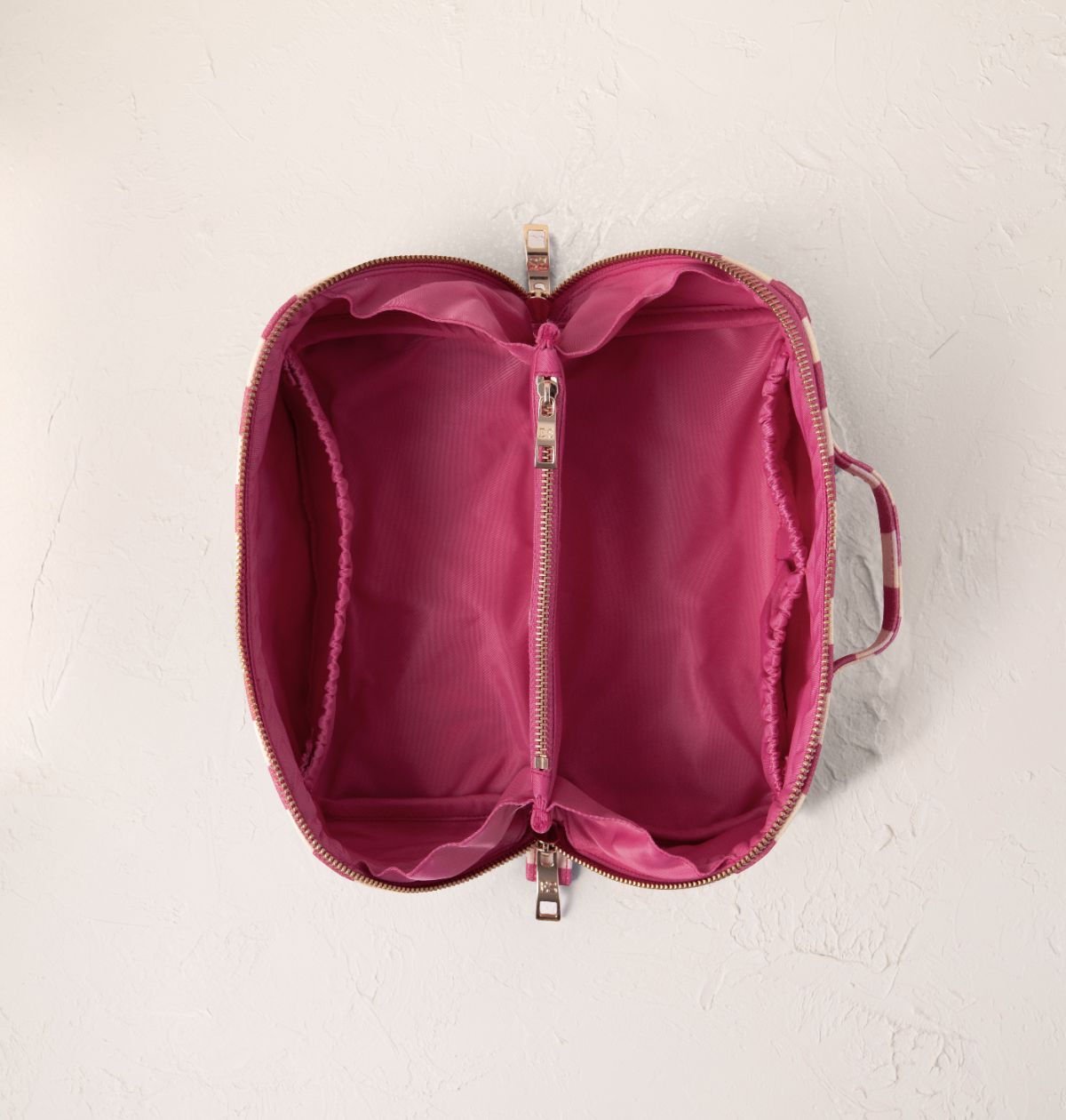 Tulip Stripe Printed Open Flat Makeup Bag