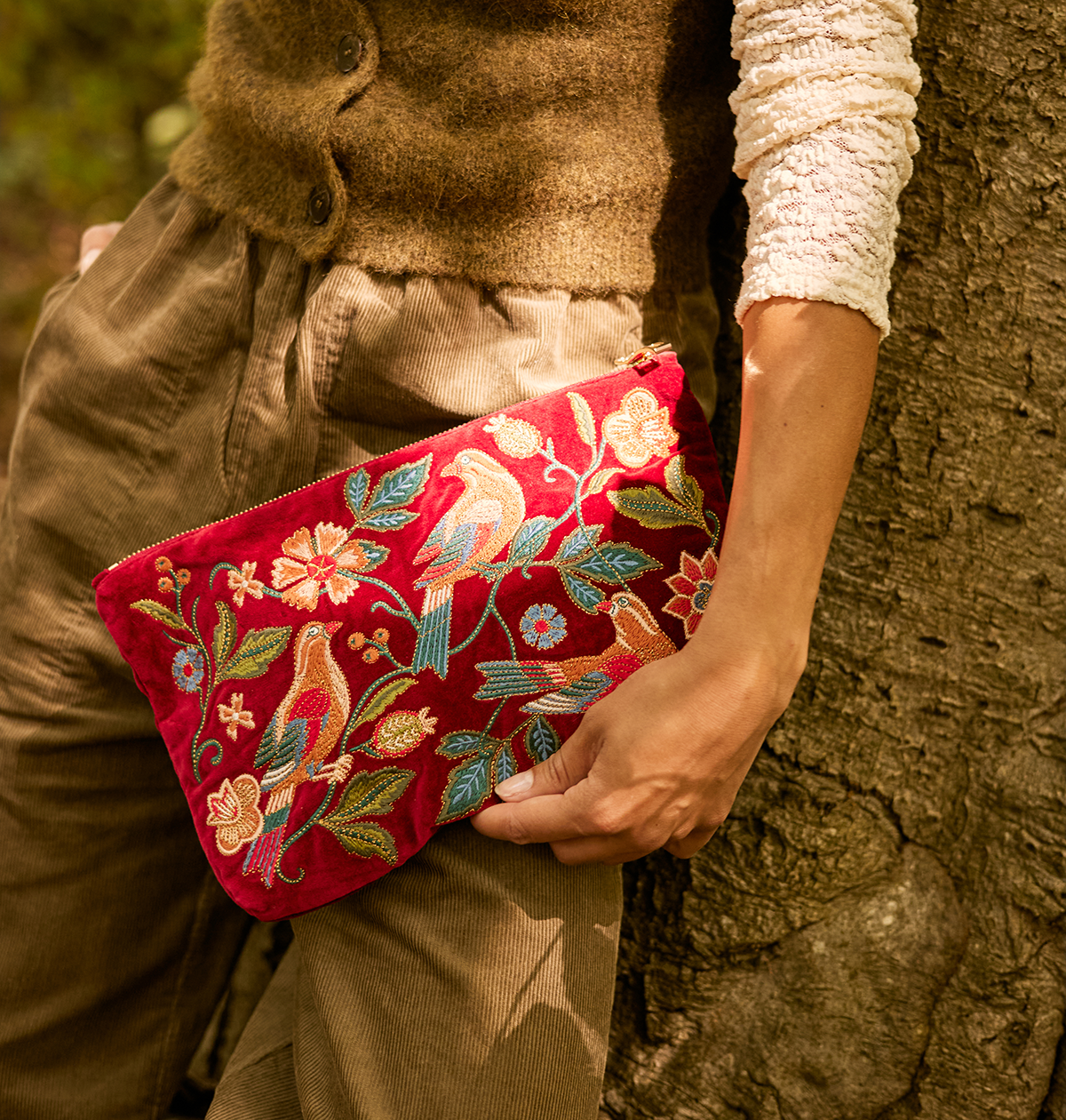 Botanical Birds Everyday Pouch