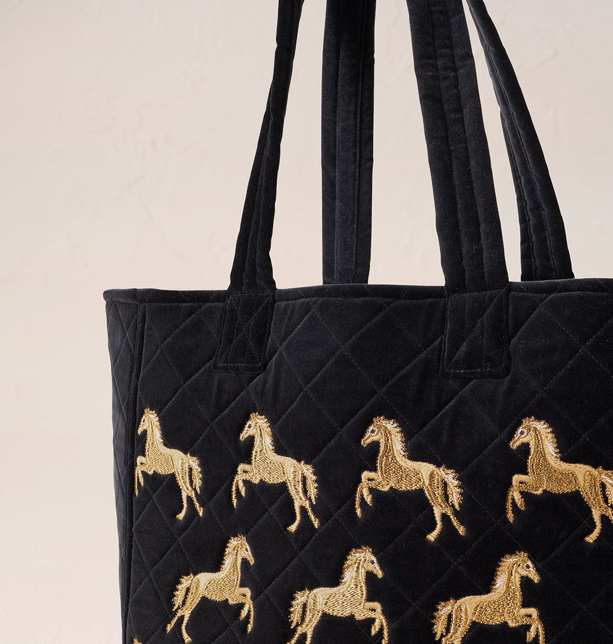 Wild Horses Velvet Tote