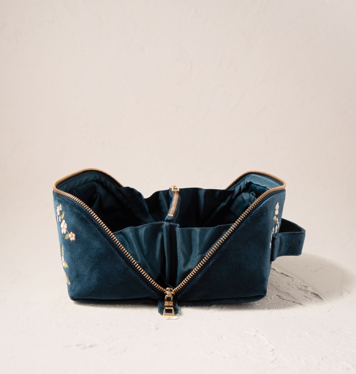 Wild Rose Open Flat Makeup Bag