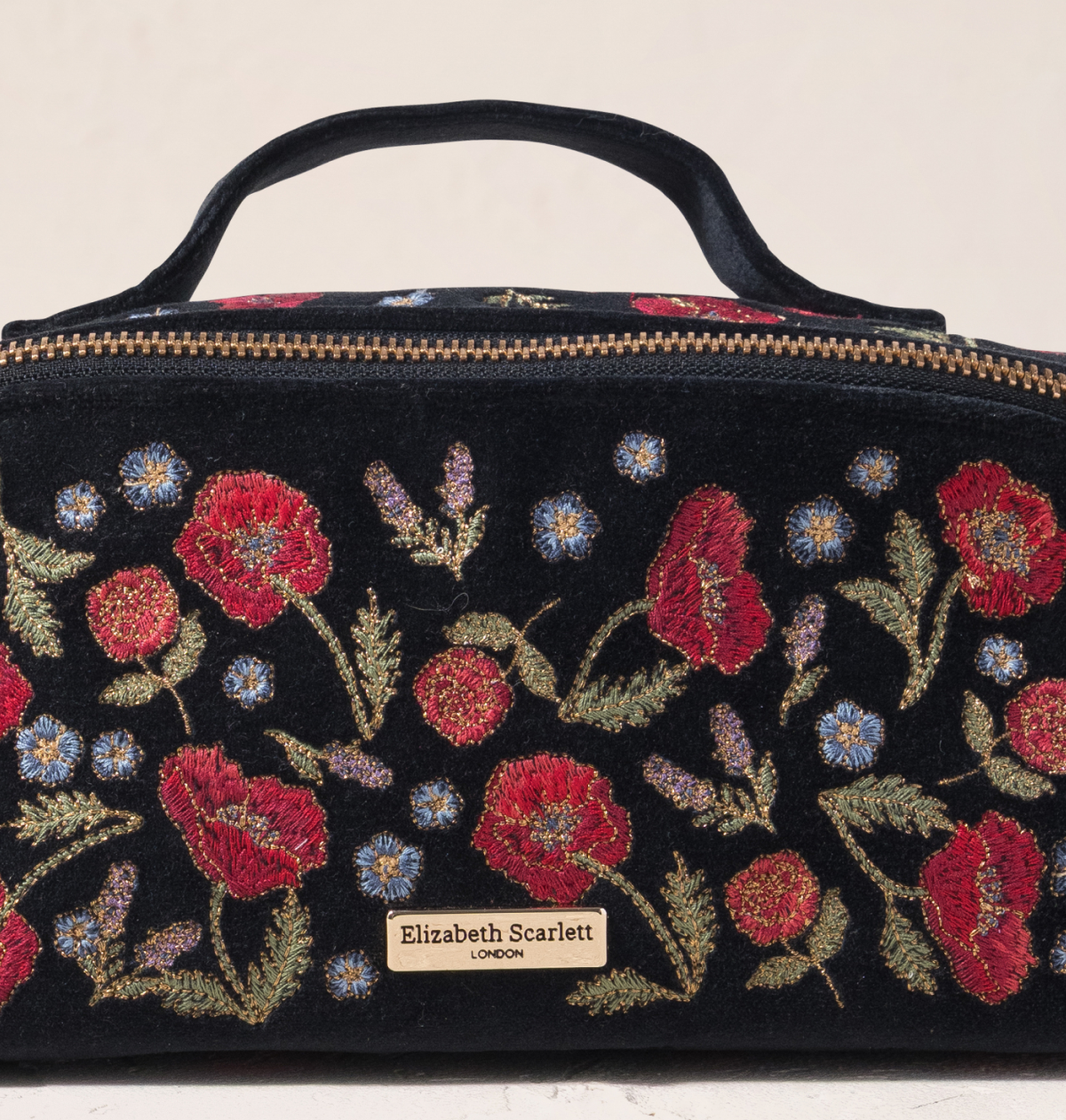 Poppy Meadow Open Flat Makeup Bag