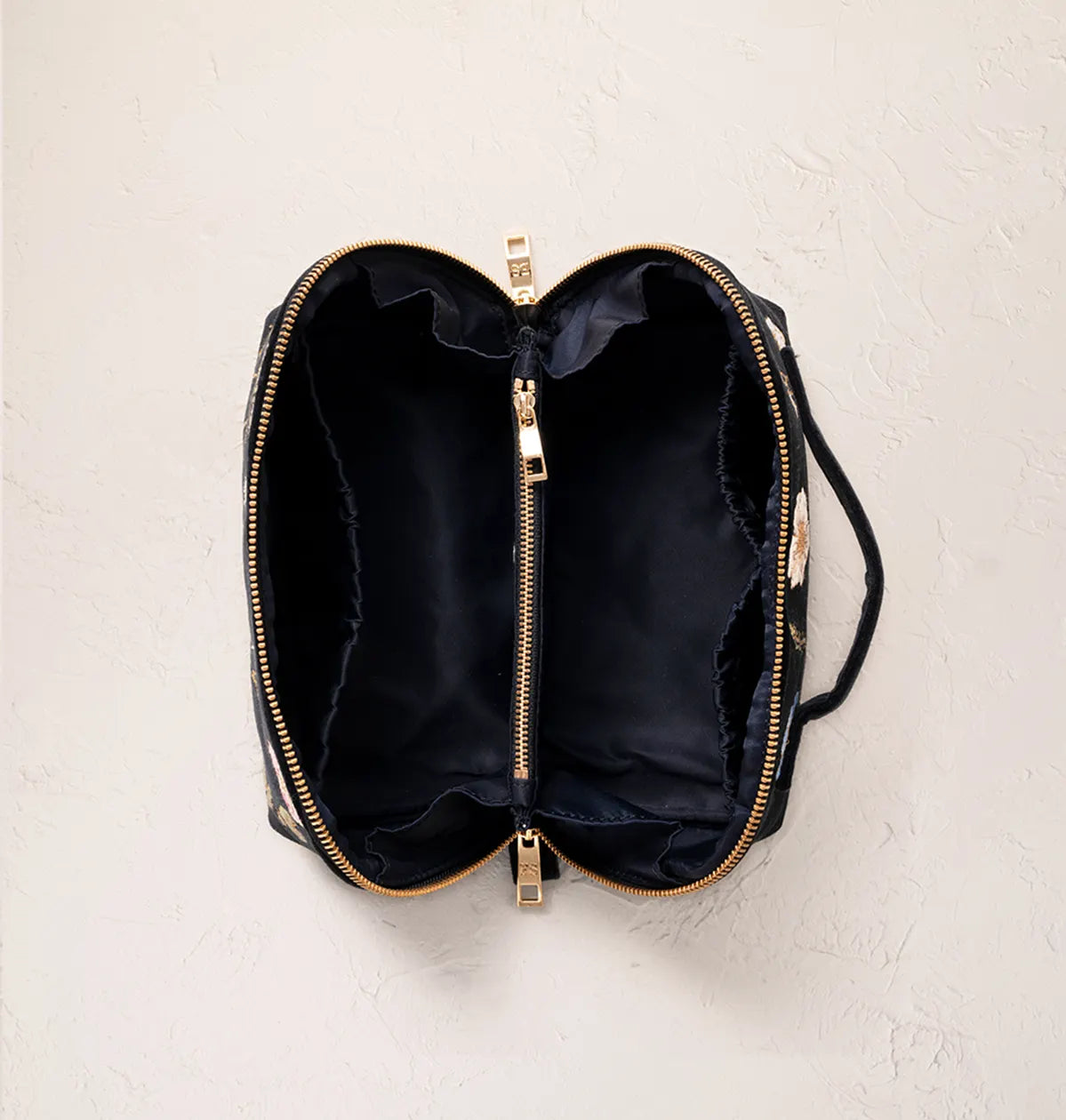 Pressed Flowers Open Flat Makeup Bag