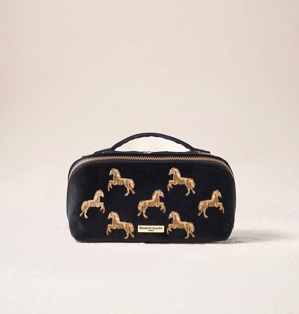 Wild Horses Open Flat Makeup Bag