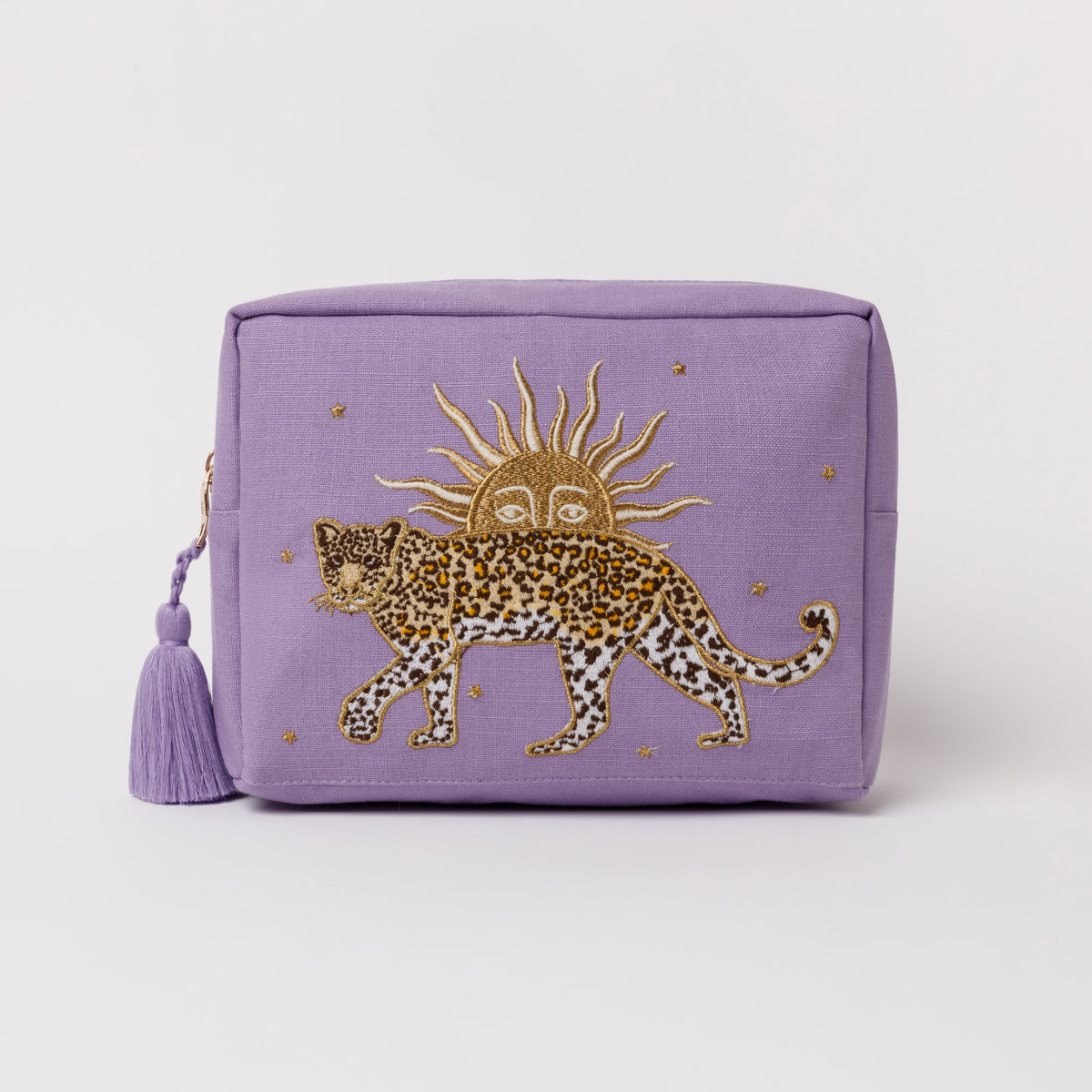 Embroidered Sunset Leopard Washbag, Toilet Bag | Elizabeth