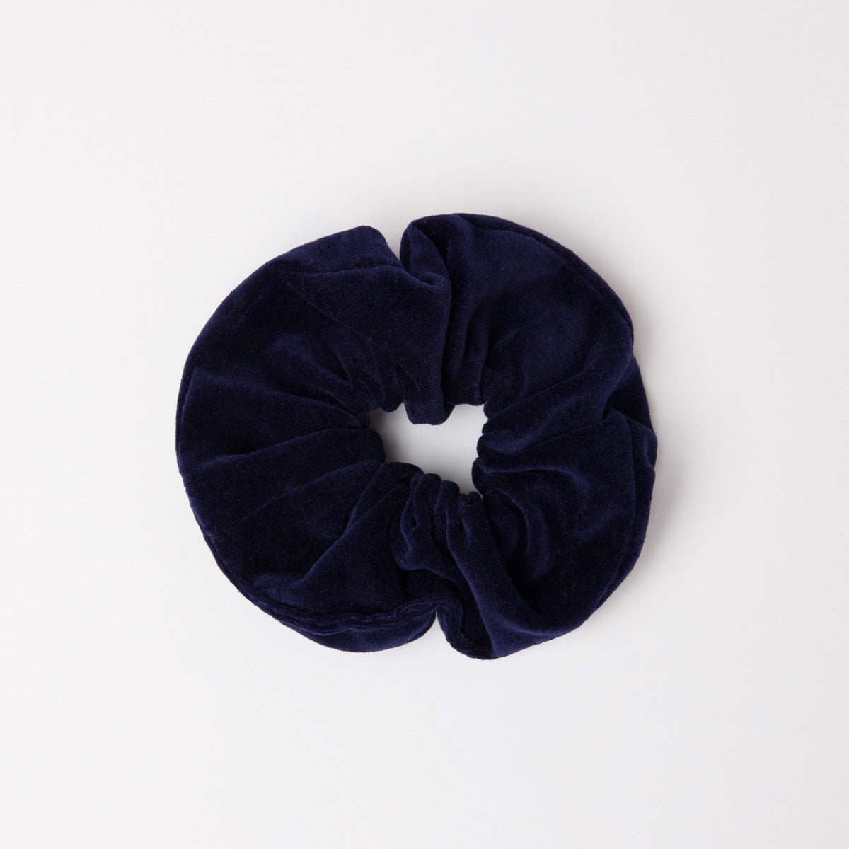 Navy Velvet Scrunchie