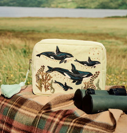Wild Orcas Wash Bag