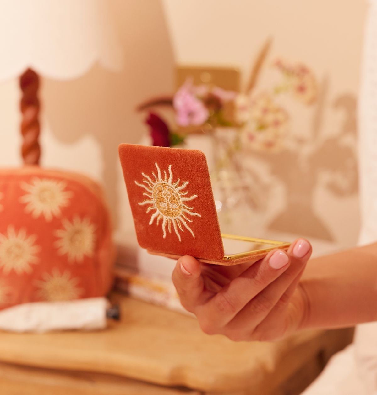 Sun Goddess Compact Mirror