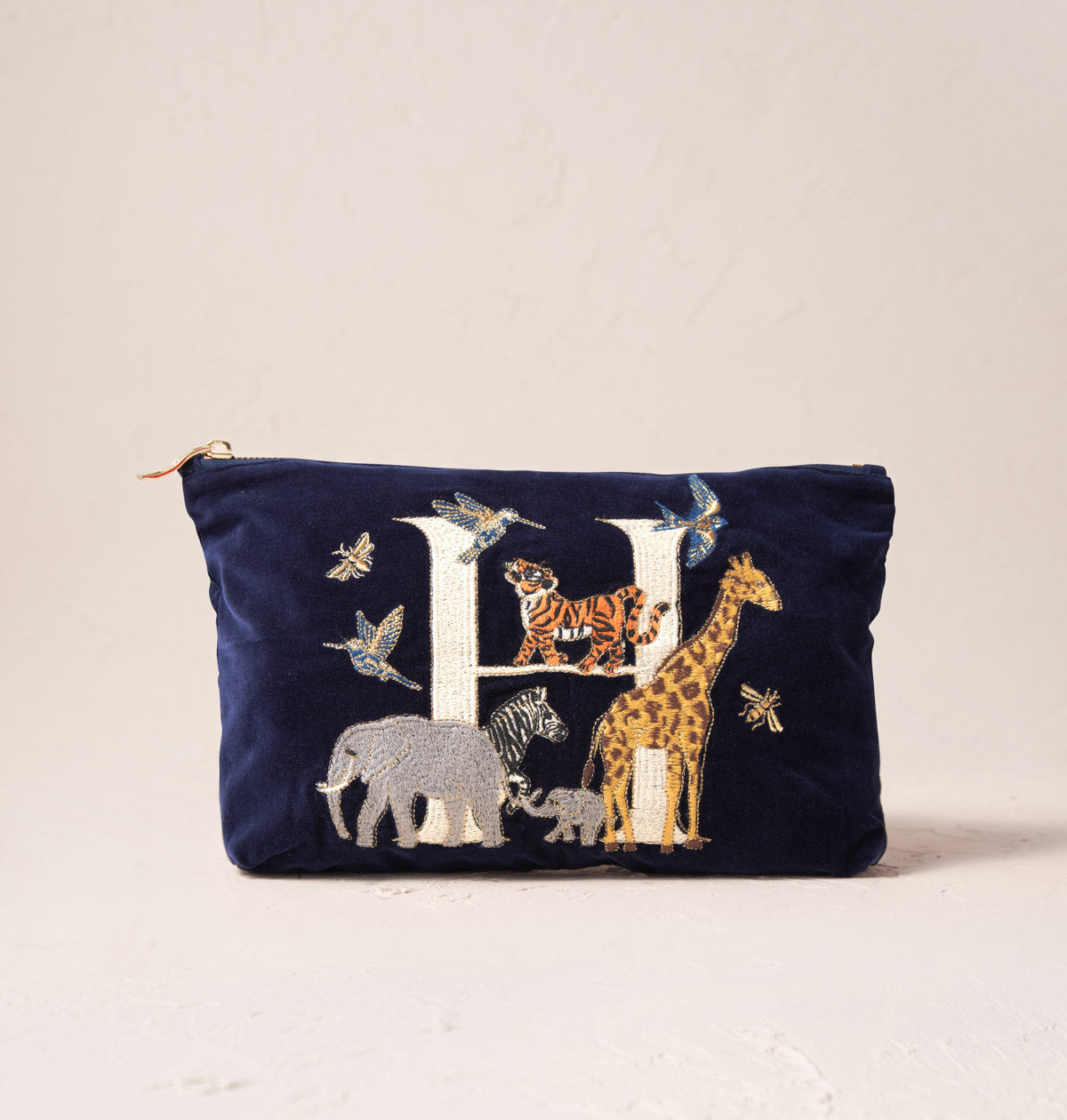 Alphabet Navy Everyday Pouch – Elizabeth Scarlett