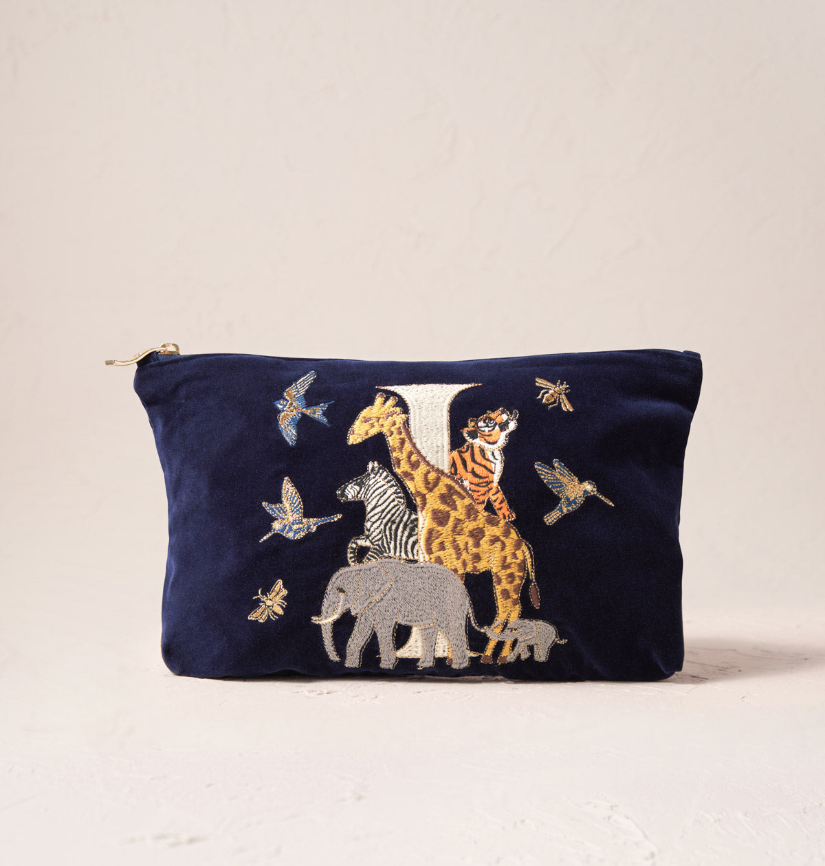 Alphabet Navy Everyday Pouch – Elizabeth Scarlett