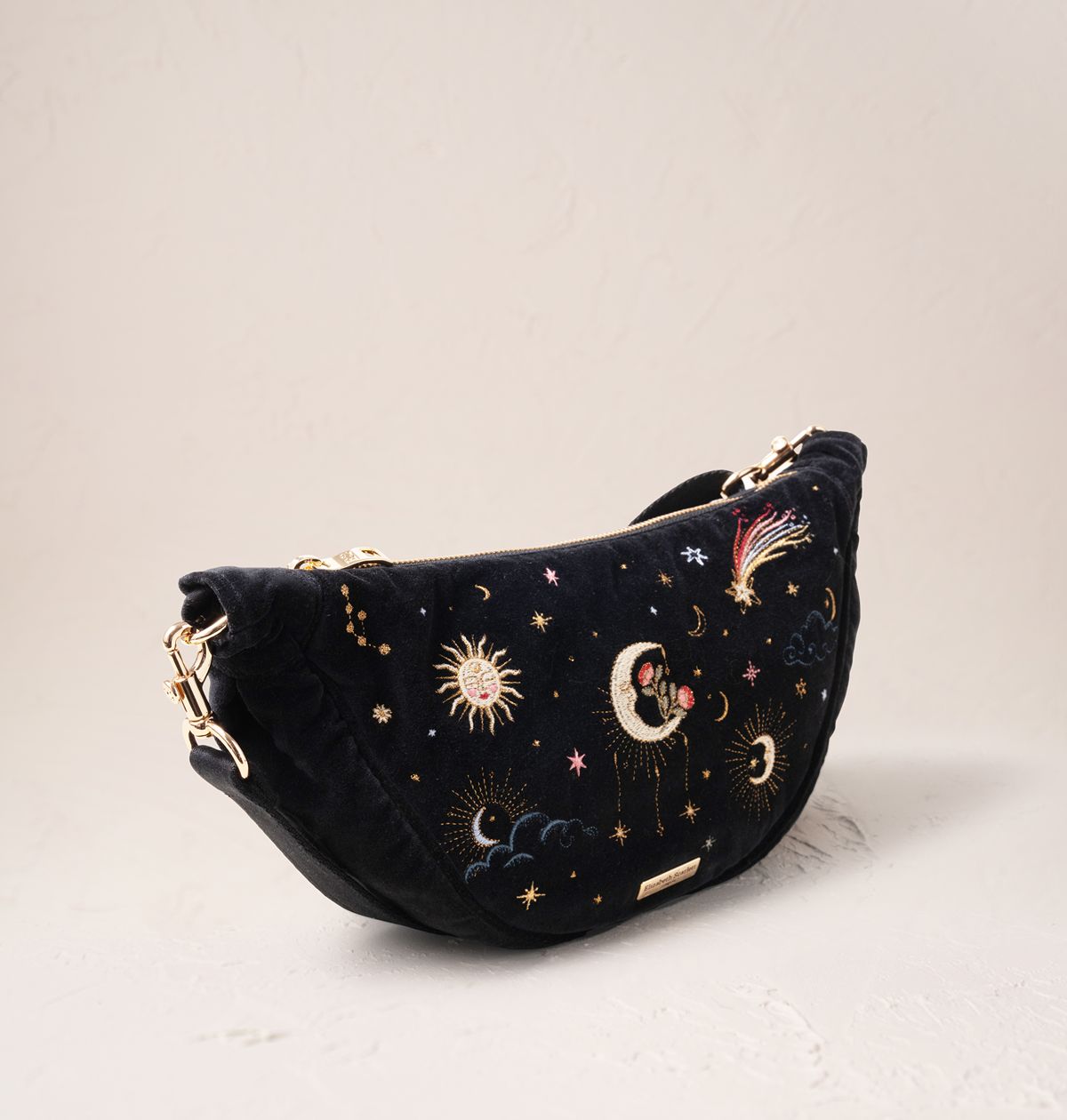 Aurora Lights Velvet Crossbody Sling Bag