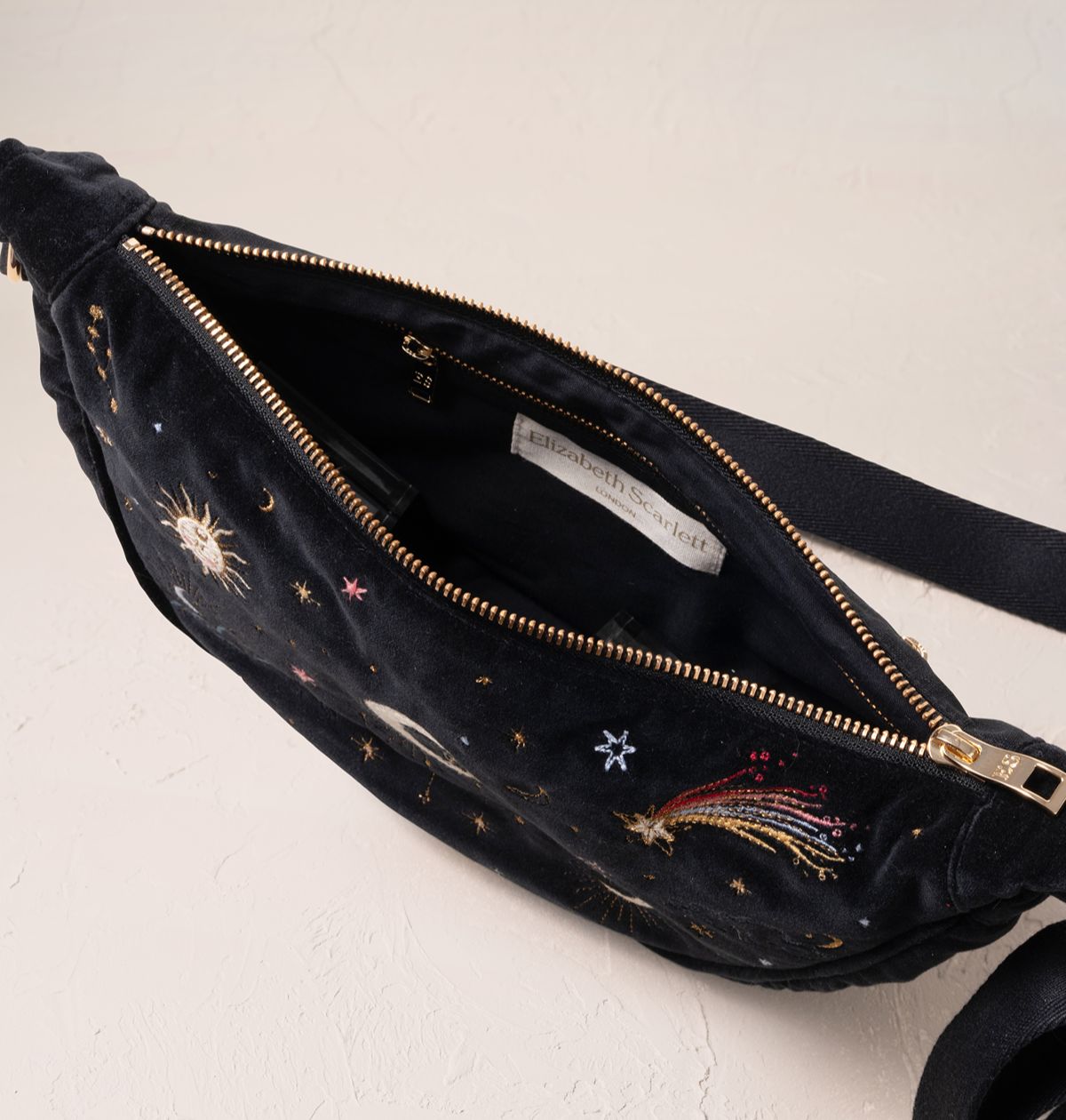 Aurora Lights Velvet Crossbody Sling Bag