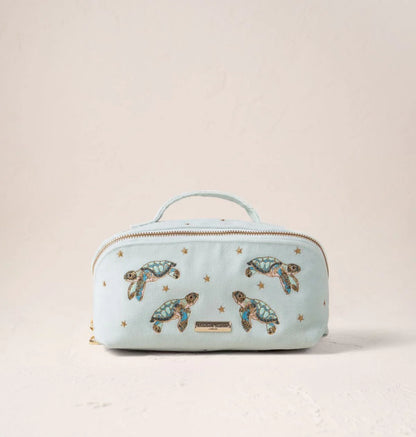 Baby Turtle Conservation Open Flat Makeup Bag