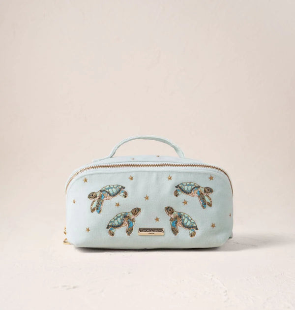 Baby Turtle Conservation Open Flat Makeup Bag
