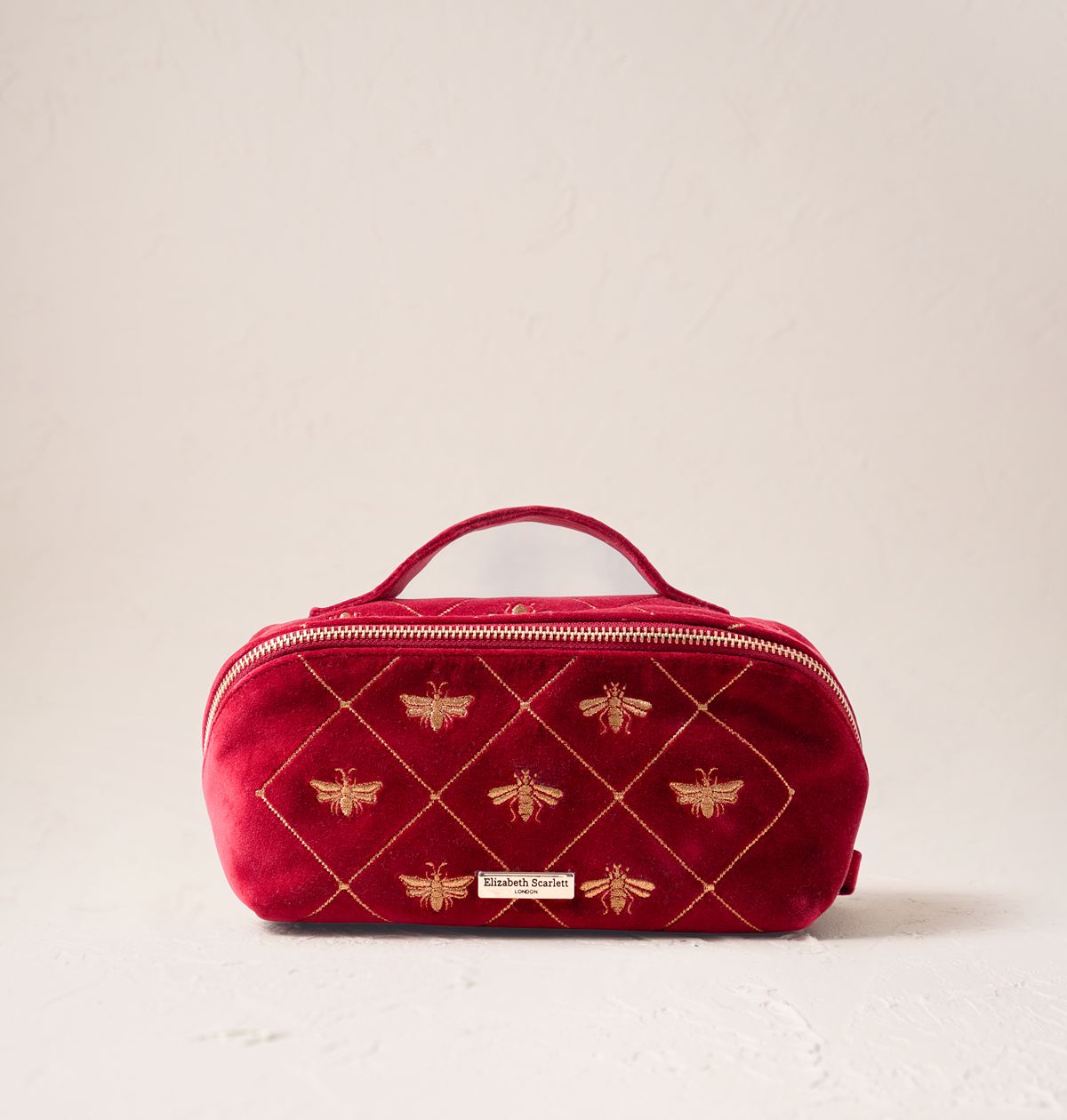 Bee Trellis Open Flat Makeup Bag