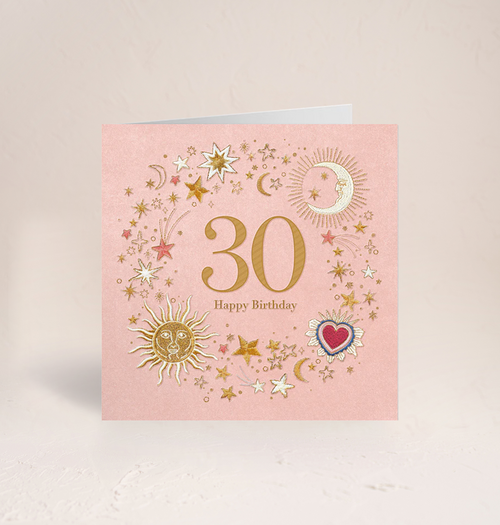Celestial 30th Birthday Card