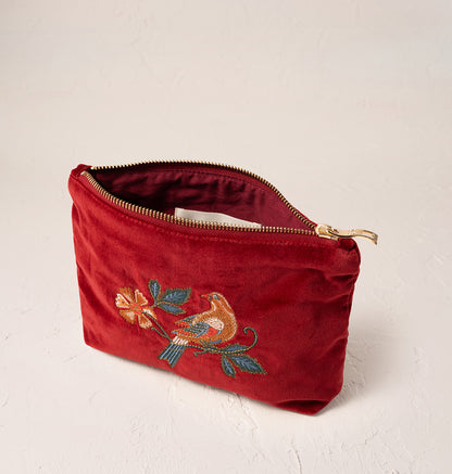 Botanical Birds Mini Pouch