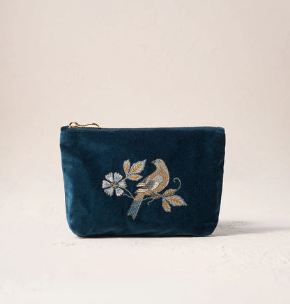 Botanical Birds Mini Pouch