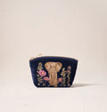 Botanical Elephant Velvet Coin Purse