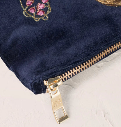 Botanical Elephant Velvet Everyday Pouch